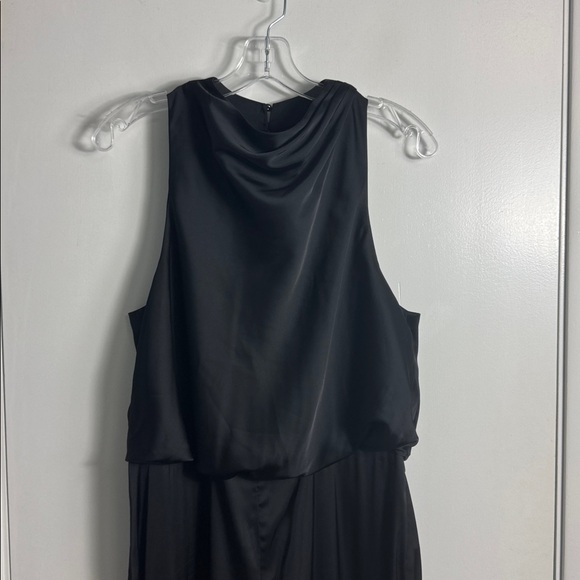 Abercrombie & Fitch High-Neck Draped Jumpsuit Black Size Large - Picture 3 of 11